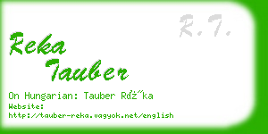 reka tauber business card